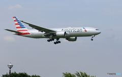 「空色」 American 777-200 N758AN Landing