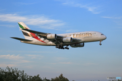 「そらー」 エミレーツ航空A380-861 A6-EUJ 到着です