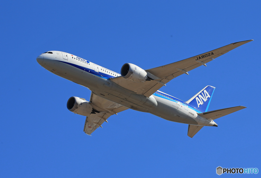 「良い空～」 ANA 787-8 JA802A Takeoff 