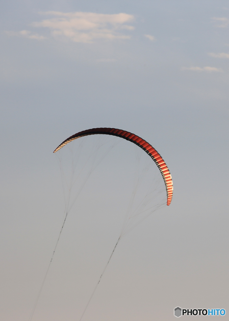 「cool」　夕陽と・カイトサーフィン