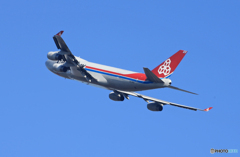  「晴れ」Cargolux 747-400 LX-RCV 出発