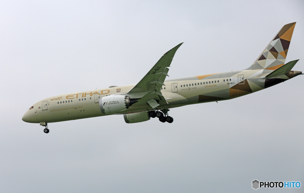 「雲」 ETIHAD 787-9 A6-BLC 到着