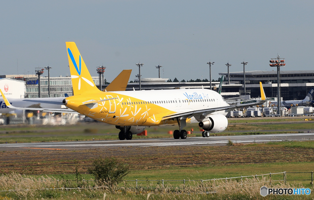 「良い空～」バニラ航空 A320-214 最後の出発です