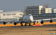 「あおいそら」 POLAR 747 N457PA 離陸