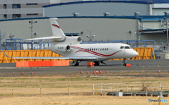 「青色」 金鹿ダッソウファルコン7X B-3279 Takeoff 