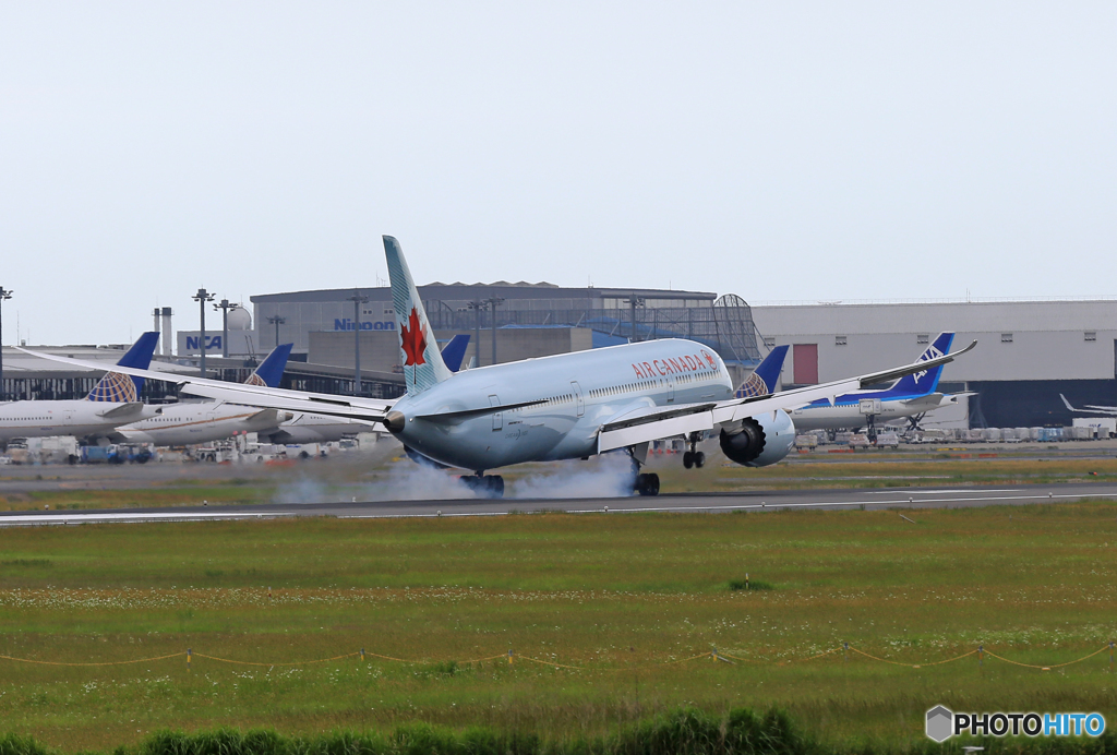 「☁」 Air Canada787-9 C-FGHZ 到着