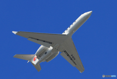 「真青の空」金鹿航空 ガルフG550 B-8275 Takeoff 