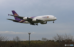 「良い空～」THAI A380-841 HS-TUB  Landing