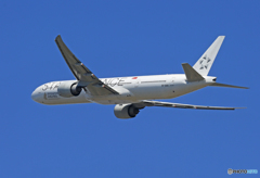 「SKY」 Singapore スタアラ777-312 離陸です