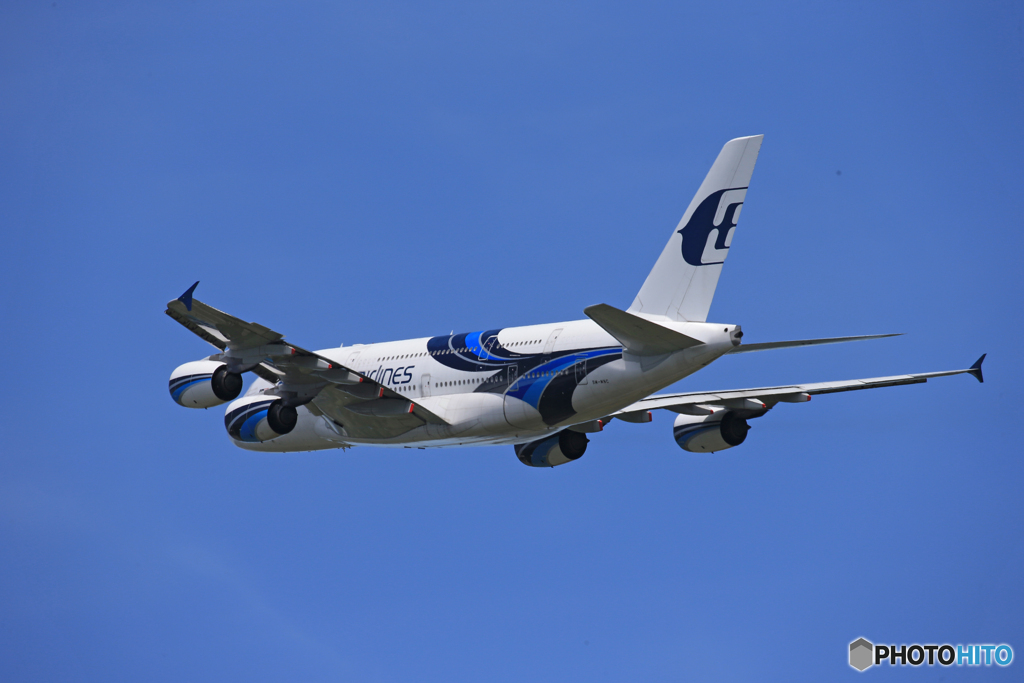 「良い空～」マレーシア航空 A380-841 9V-SKI 離陸