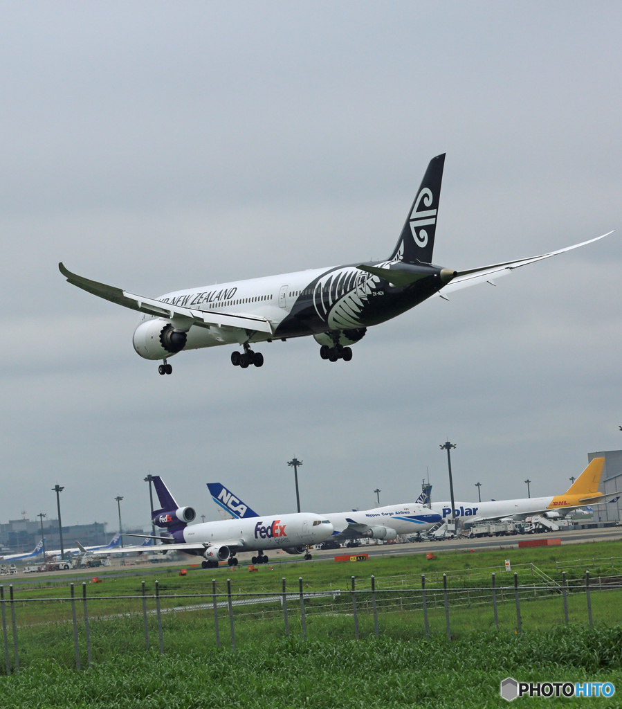 「雲」 air NZ' 787-9 ZK-NZH Landing