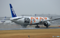 「雨」 ANA Star Wars JA789A 出発です