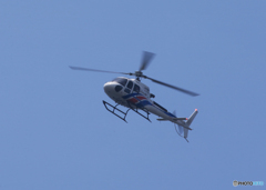 ☀「青い空」ヘリコプター　ベランダ撮影　JA92MK　