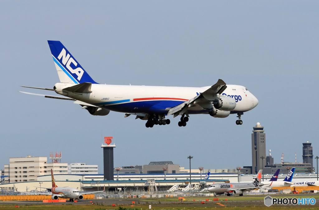 「すかい」 NCA 747-8KZF JA16KZ Landing