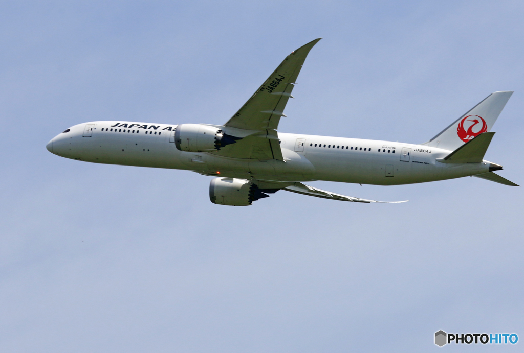 「青い空」が一番 JAL 787-9 JA864J 出発です