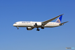 「良い空～」 UNITED 787-9 N26952 到着です