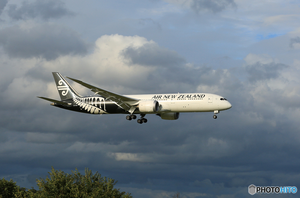 「ぶるー」 AIR NZ' 787-9 ZK-NZC 着地前