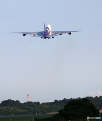 「ブルー」THAI A380-841 HS-TUC 飛び立ちです