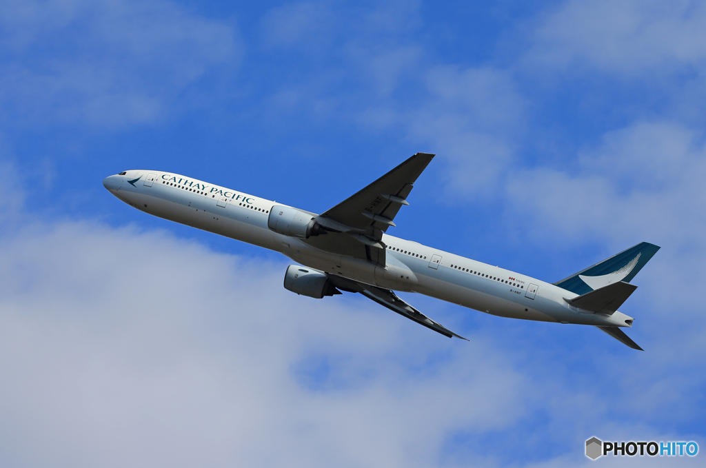 「群青色」Cathay 777-367 B-HNF Takeoff  