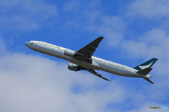 「群青色」Cathay 777-367 B-HNF Takeoff  