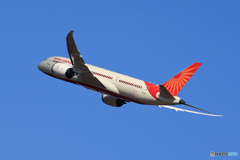 「青色」Air India 787-8 VT-ANS 出発です