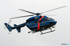 「青い日」千葉県警ヘリ「かとり」 JA6815 警備中