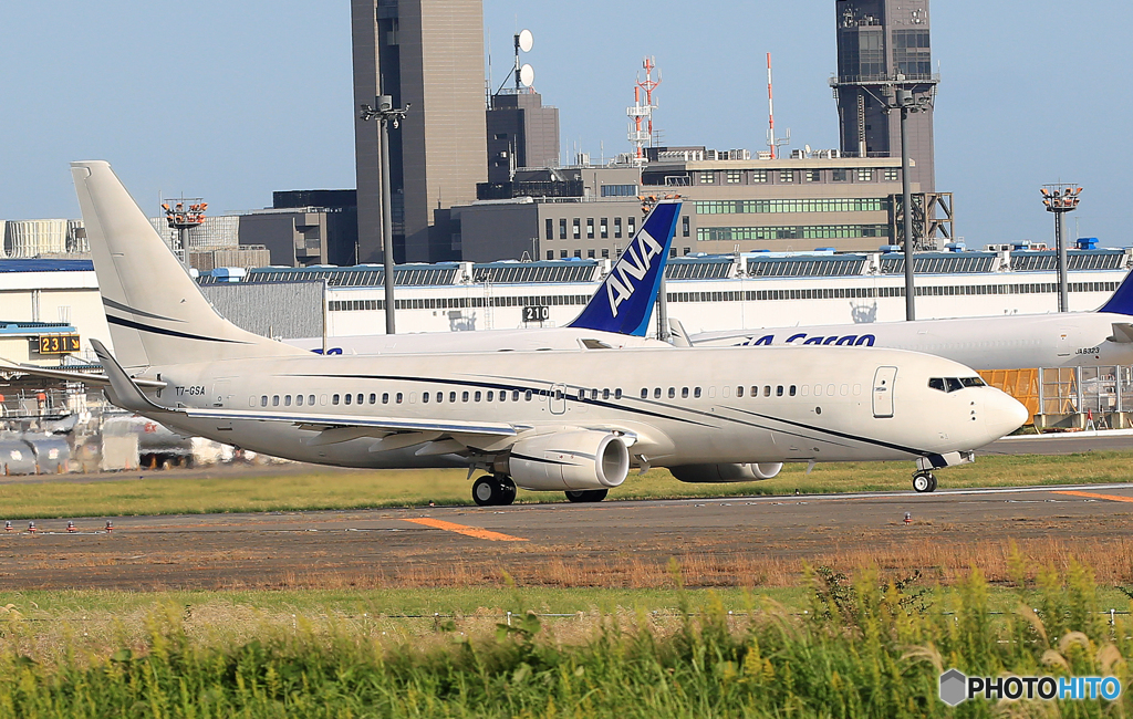 「スカイ」 プライベート 737-8JM T7-GSA 出発です