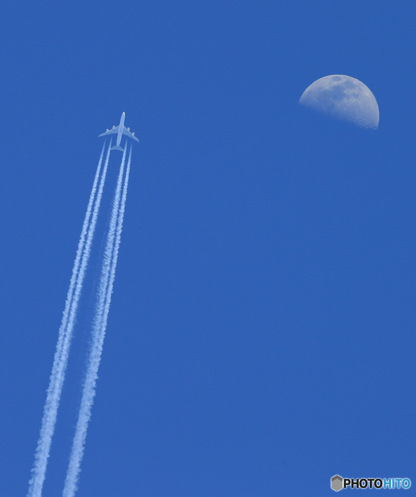 「そらー」✈ A380 と ムーン✈