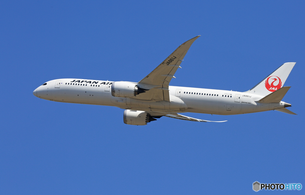 「SKY」 JAL 787-9 JA861J 離陸です
