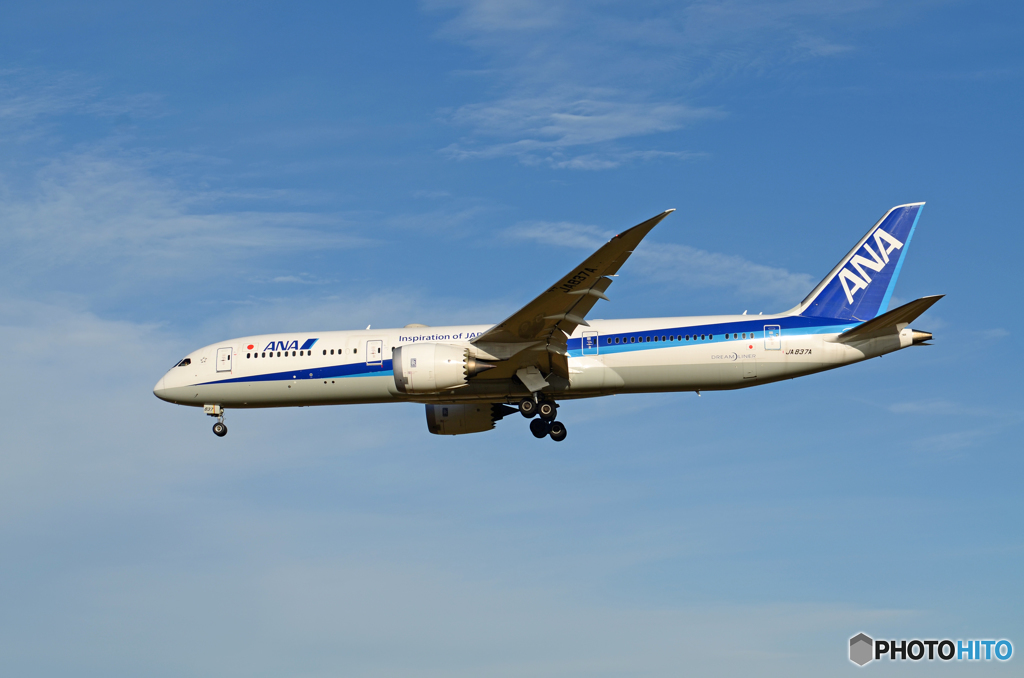 「ぶるー」 ANA 787-9 JA837A 離陸 です
