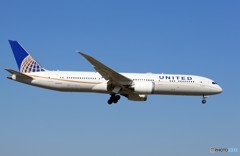 「良い天気」UNITED 787-9 N38950 着陸