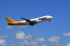 「すかい」POLAR 747-400 N453PA 離陸します