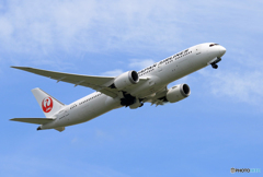 「あおぞら」 JAL 787-9 JA864J 出発です　