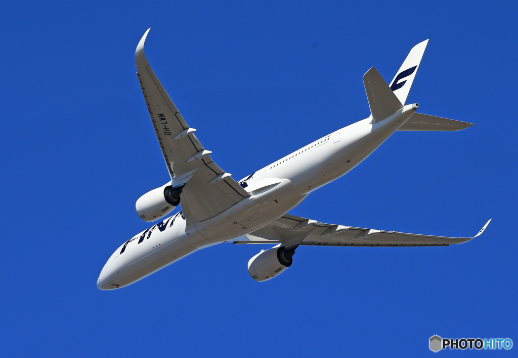 「群青」 Finnair A350-941 OH-LWM 離陸