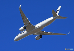 「群青」 Finnair A350-941 OH-LWM 離陸
