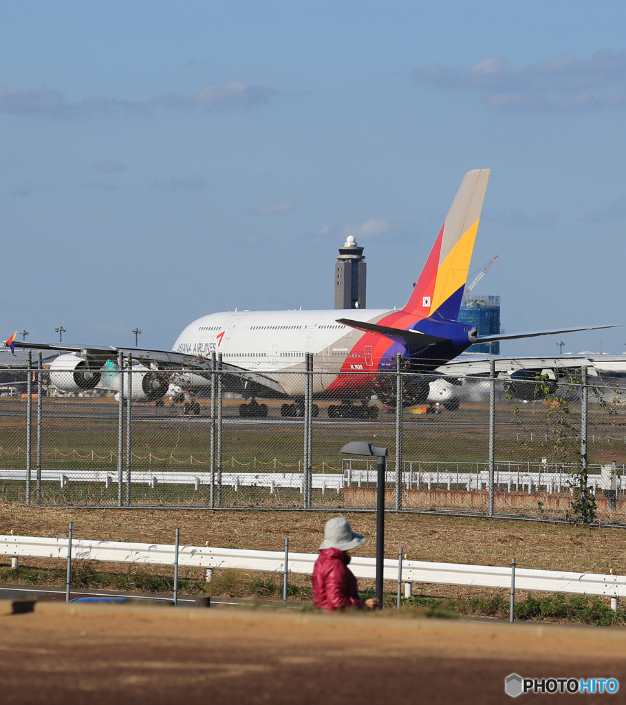 「SKY」 Asiana A380-841 HL7626 離陸