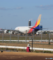 「SKY」 Asiana A380-841 HL7626 離陸
