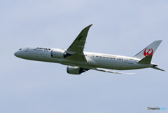 「良い天気」　JAL 787-9 JA869J 出発です