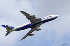 「青」 NCA 747-8KZF JA17KZ Takeoff