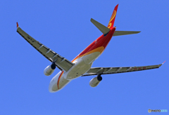 「青空」 香港航空 A330-343 B-LNU 飛び立ちです