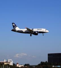 「あおいそら」Aurora A319-111 VP-BUN  Landing