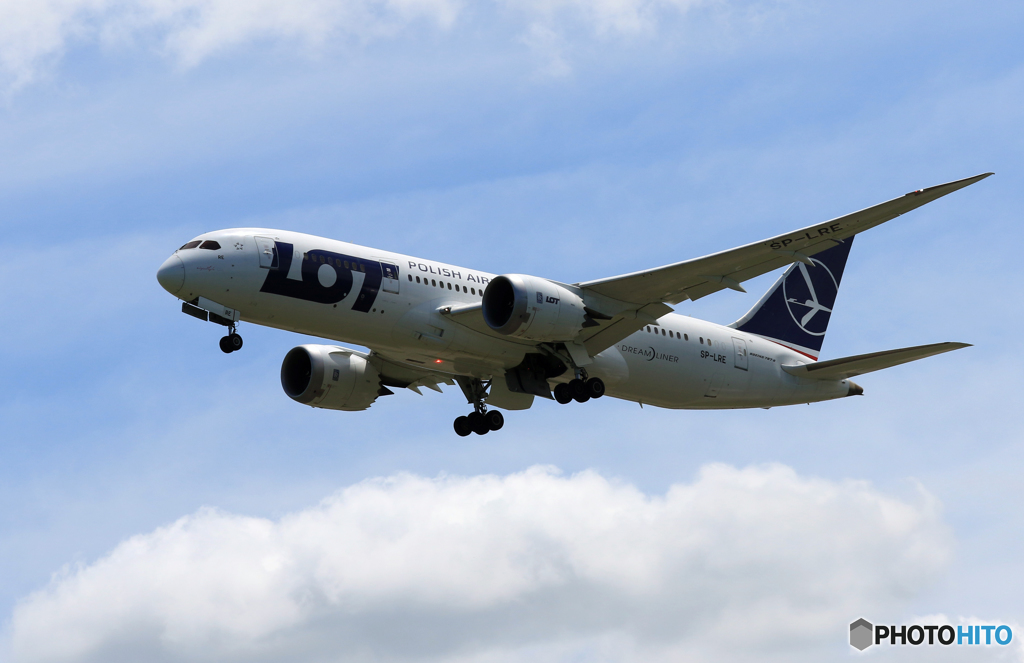 「そらー」 LOT ポーランド 787-8 SP-LRE 離陸
