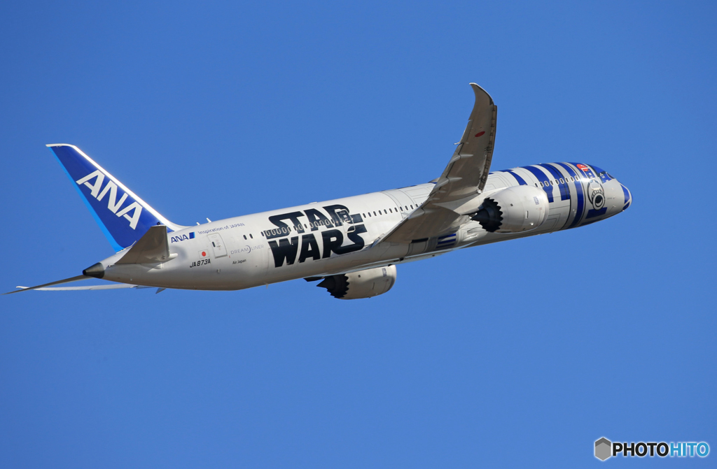 「良い天気」 STAR WARS 787-8 JA873A飛行