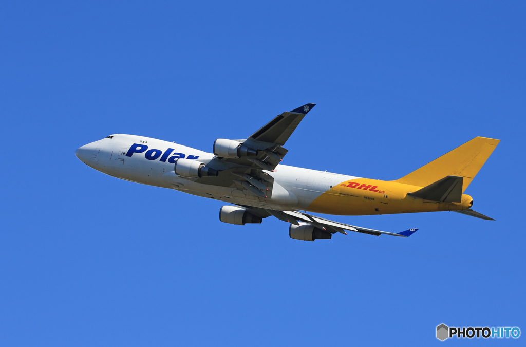 「蒼空」ポーラー 747-400 N452PA  出発