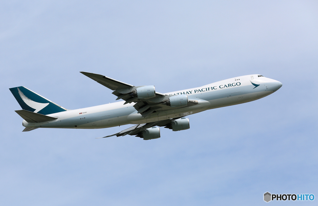「良い空～」 Cathay 747-8 B-LTB Takeoff 