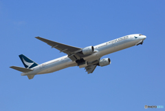 「良い天気」 CATHAY 777-367 B-HNI Takeoff 