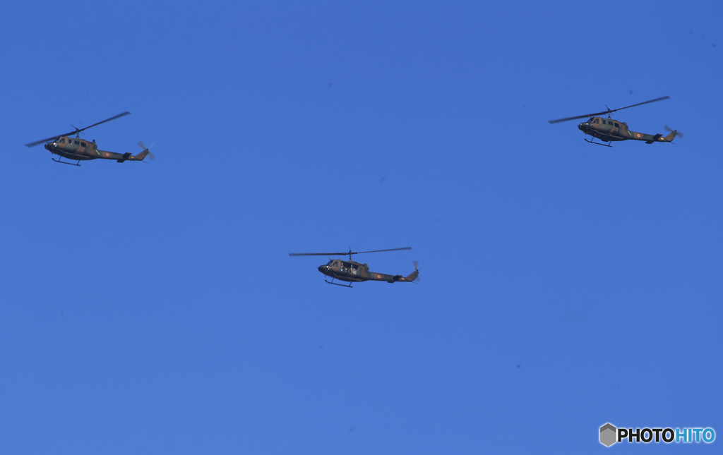 「あおいそら」飛来　JGSDF ヘリコプター　ブラックホーク