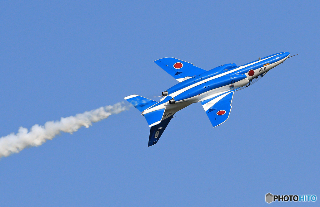 ☮休憩ﾀｲﾑ（767) ブルーインパルス・背面飛行の⑥番機
