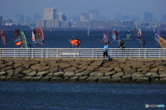 「cool」釣り人と  ウイング&ウインドサーフィンがいっぱいだね！