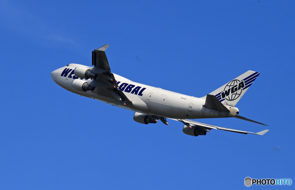 「すかい」 WGA 747-400ジャンボ N344KD Takeoff